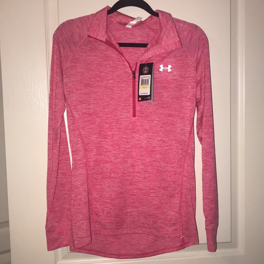 NWT Under Armour Pink Heathered Top
